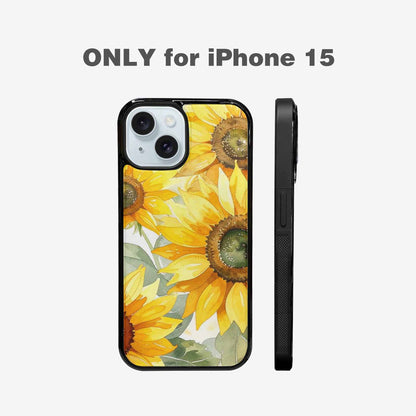 iPhone 15 Case — Sunflowers Watercolor, Original Design Phone Case
