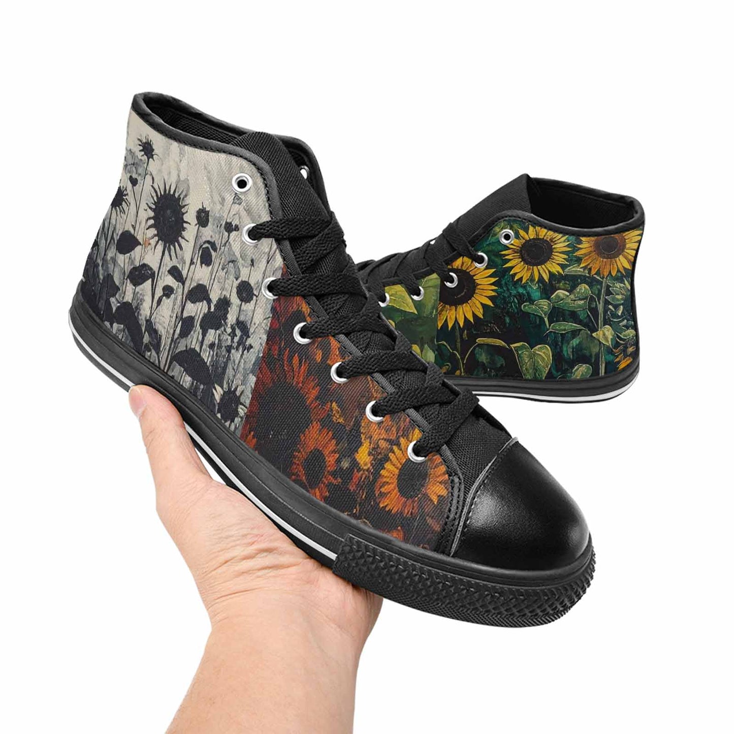 MEN'S Blend Melt Them High Top Canvas Cottagecore Sneakers