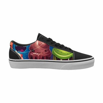 WOMEN'S Melting Ice Cream Monster Lace-Up Canvas Surreal Shoes