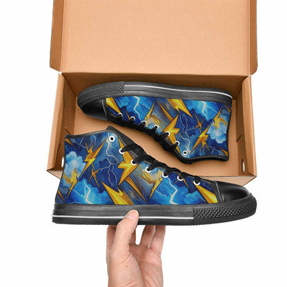 MEN'S Lightning Bolt High Top Canvas Aesthetic Shoes