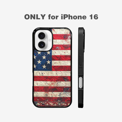 iPhone 16 Case — American Flag Stars And Stripes Motif, Personalized Phone Case