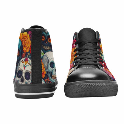 MEN'S Skull High Top Canvas Vivid Sneakers