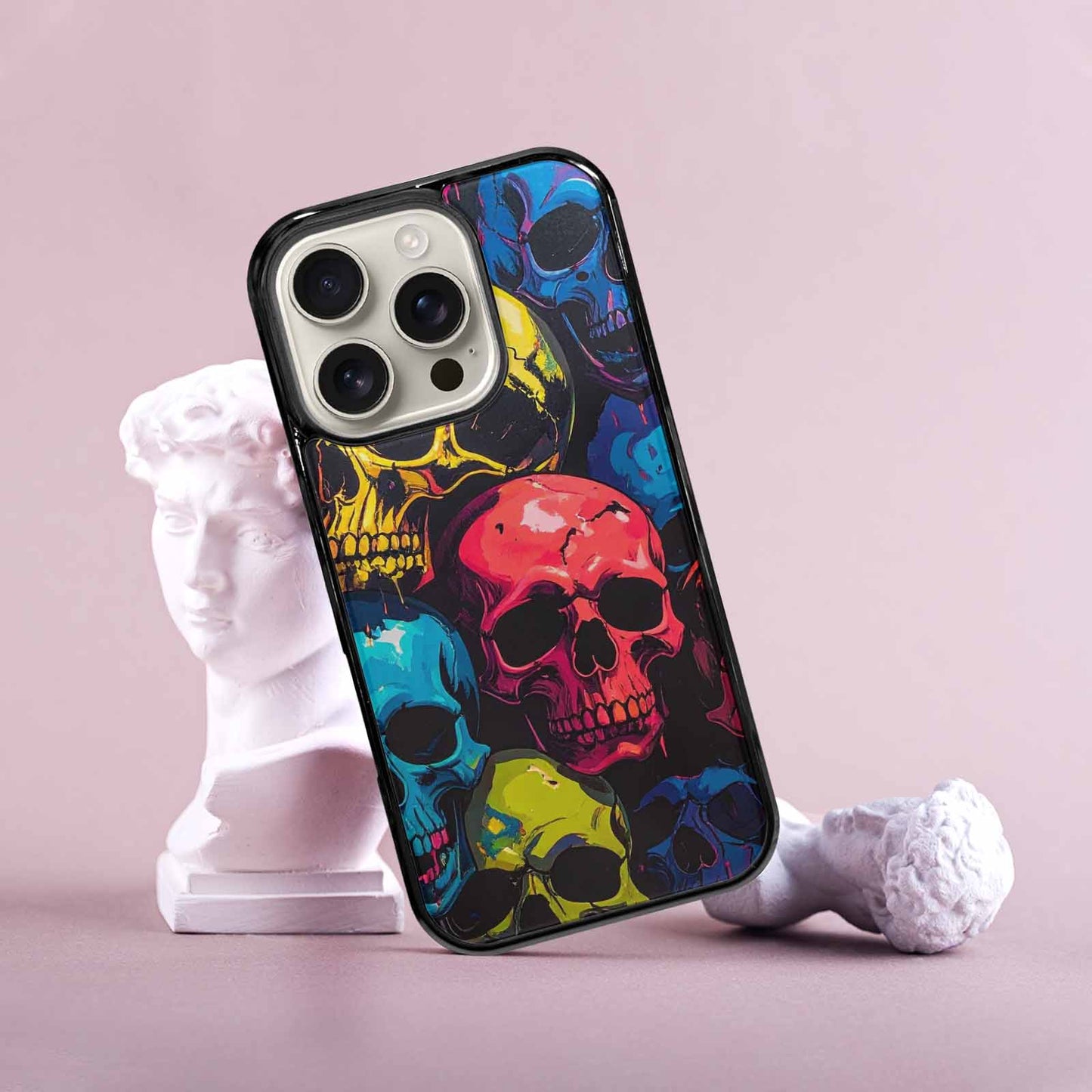 iPhone 16 Pro Case — 1000s Of Skulls Digital Camo Drip, Original Design Phone Case