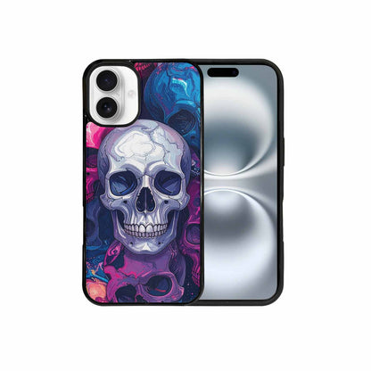 iPhone 16 Plus Case — Marble Skull Custom Personalized Phone Cover, Custom Phone Case