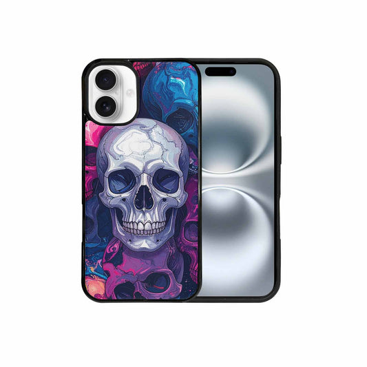 iPhone 16 Plus Case — Marble Skull Custom Personalized Phone Cover, Custom Phone Case