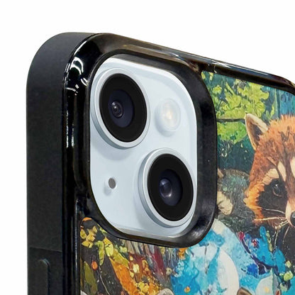 iPhone 15 Case — Raccoon Bandit Raccoon Bandit Pattern Hundreds, Custom Art Phone Cover