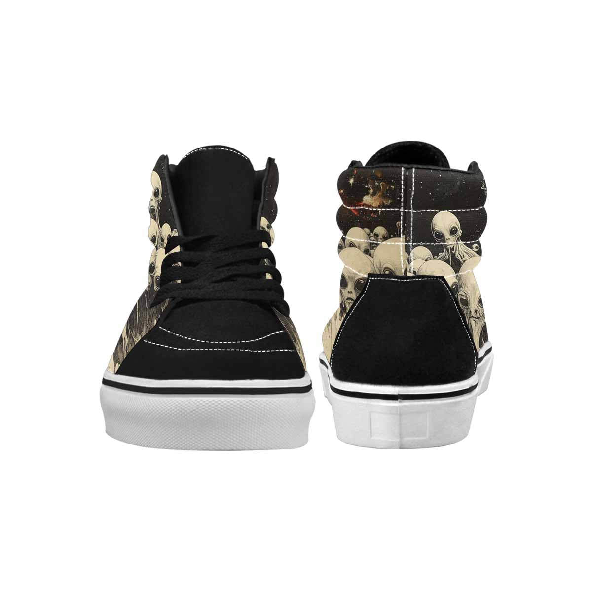 MEN'S Melting Aliens High Top Canvas Dark Academia Sneakers
