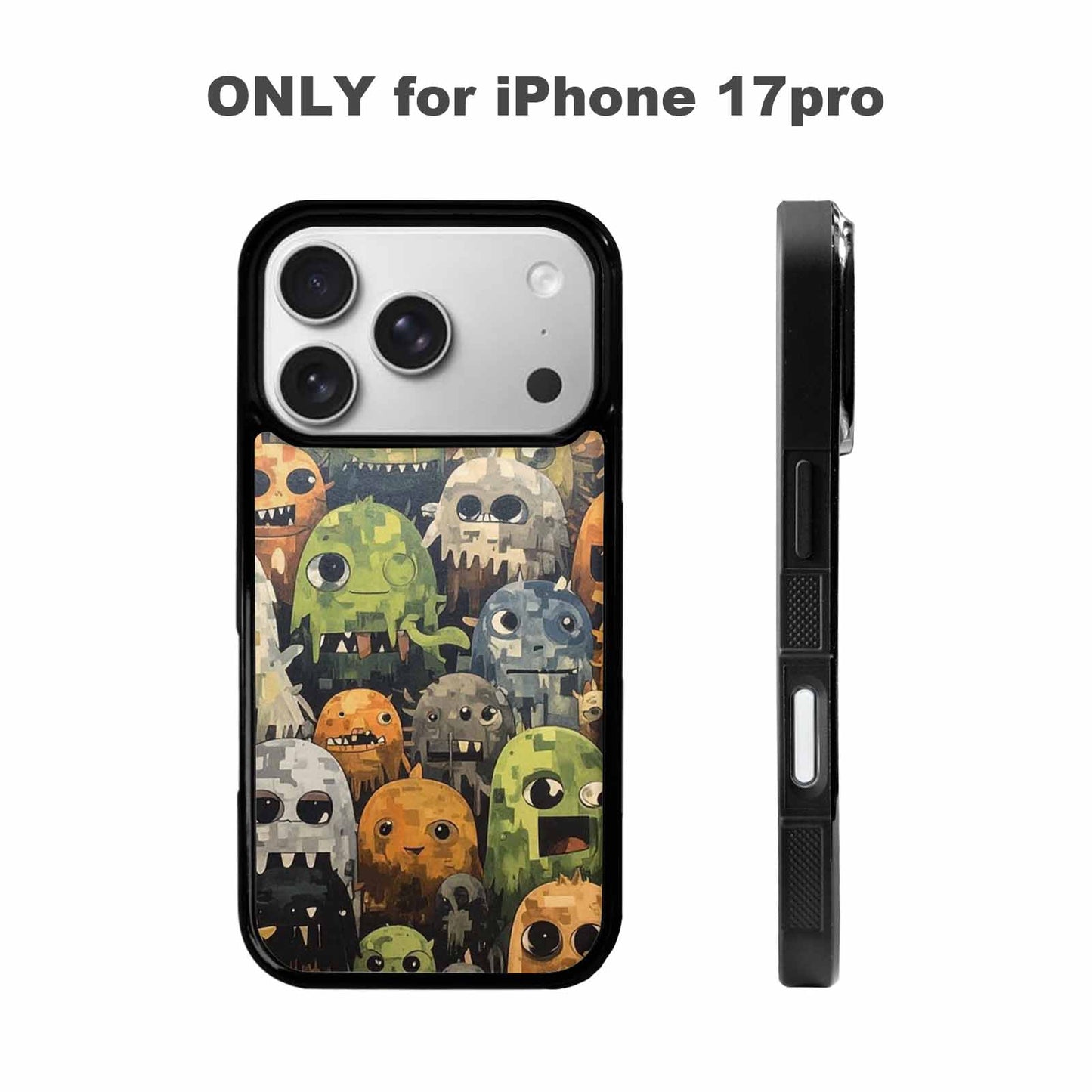 iPhone 17 Pro Case — Monsters Camomonsters Pattern T6v Camo, Custom Made Phone Cover