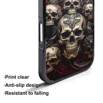 iPhone 17 Pro Case — Skull Dark Art Gothic Print Gothic, Custom Printed Phone Case