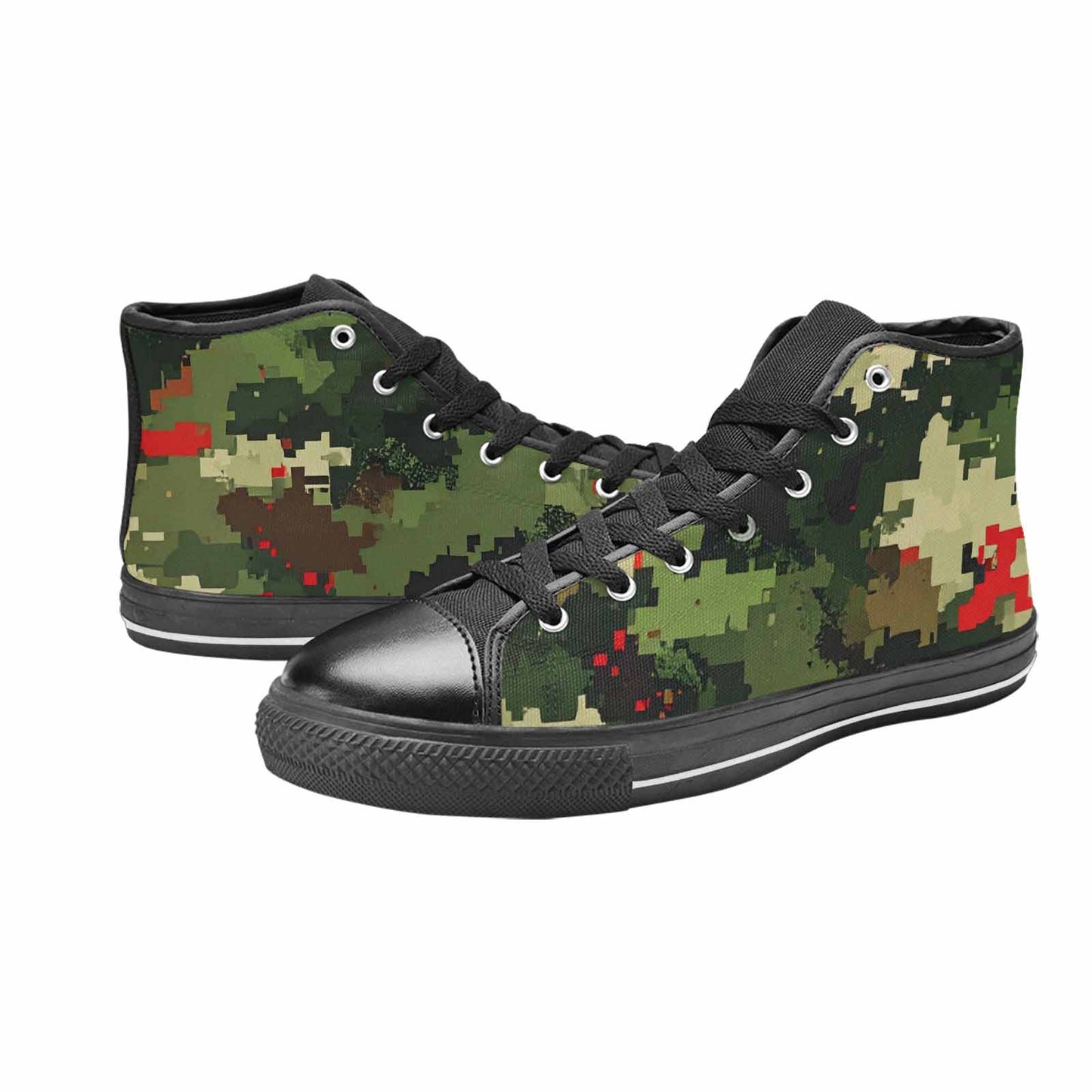 MEN'S Military Camouflage Blotch High Top Canvas Vivid Sneakers