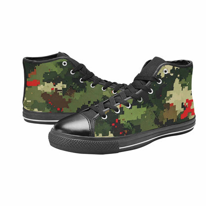 MEN'S Military Camouflage Blotch High Top Canvas Vivid Sneakers