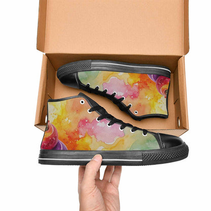 MEN'S Melting Icecream Collage High Top Canvas Dark Academia Custom Shoes