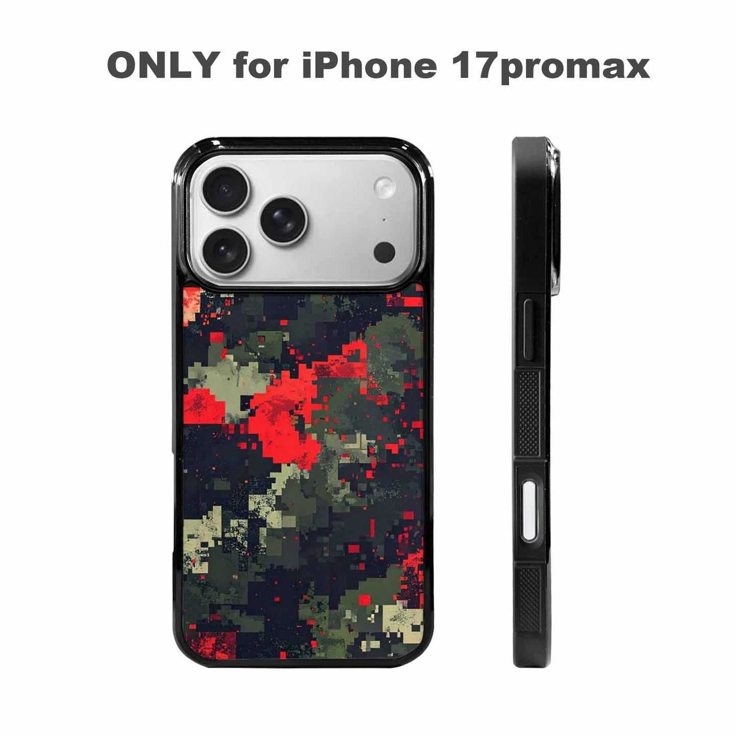 iPhone 17 Pro Max Case — Small Military Camouflage Blotch Camo, Custom Phone Case