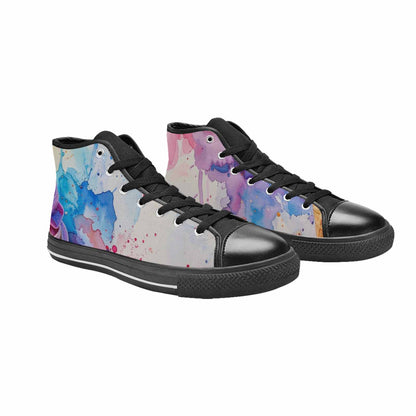 MEN'S Melting Icecream Collage High Top Canvas Grunge Custom Sneakers