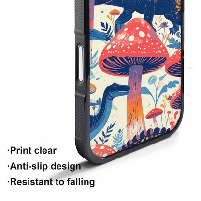 iPhone 17 Pro Case — Vintage Dinosaurs Mushroom Retro Vintage, Custom Designed Case Cover