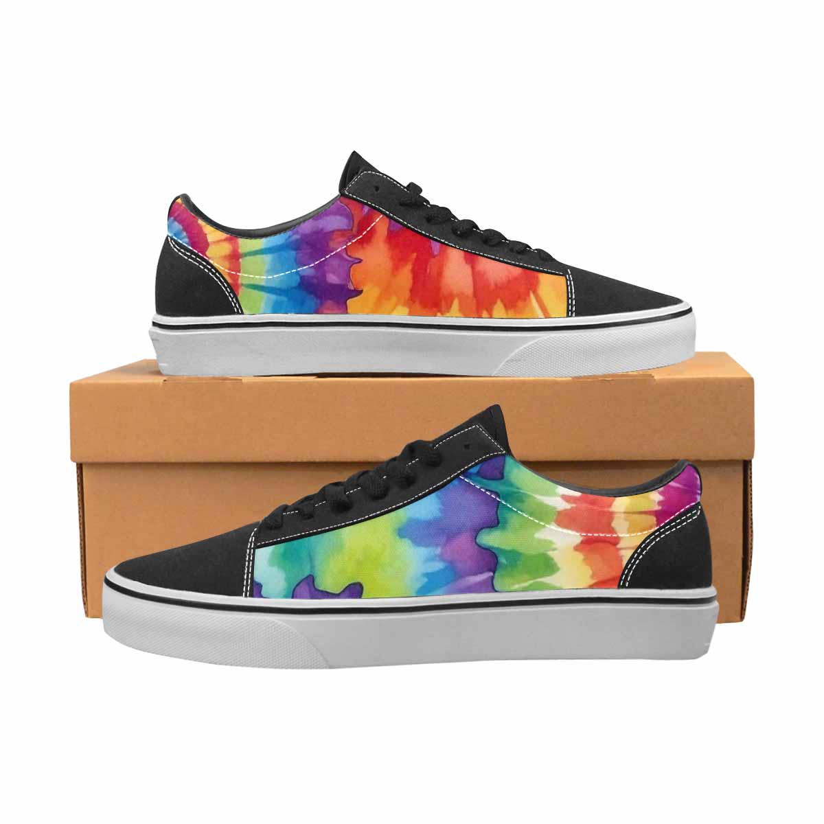 WOMEN'S Tie Dye - Canvas Lace-Up Cottagecore Custom Sneakers