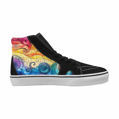 MEN'S Tie High Top Canvas Aesthetic Custom Shoes