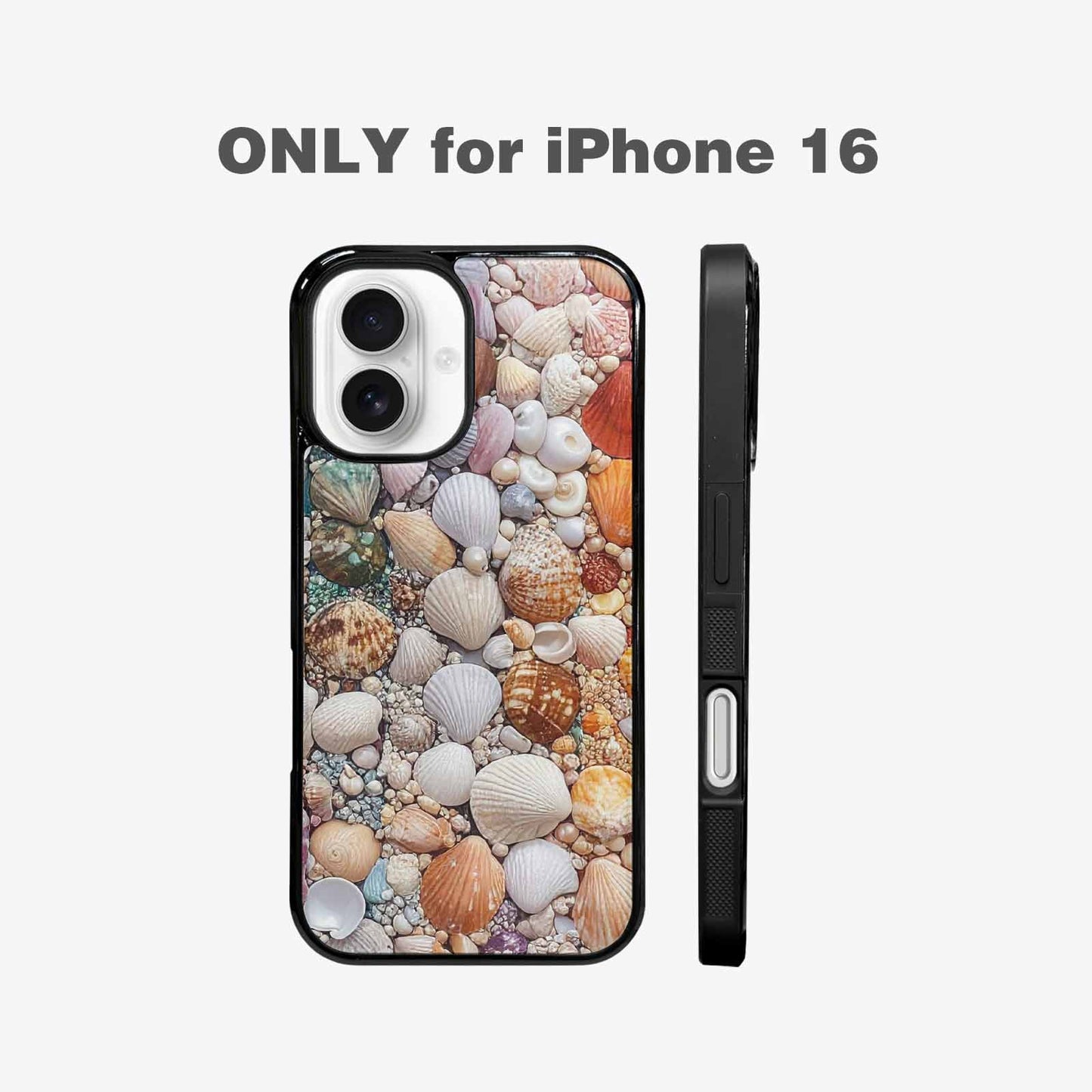 iPhone 16 Case — Seashell Collage Seashell Collage Pattern Hundreds, Original Design Phone Case