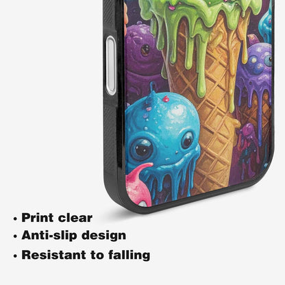 iPhone 16 Case — Melting Ice Cream Monster Charac, Custom Phone Case
