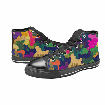 MEN'S Military Camouflage Blotch High Top Canvas Aesthetic Custom Sneakers