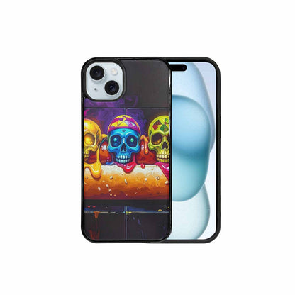 iPhone 15 Plus Case — Toxic Skeleton Hot Dog Eye Small, Custom Designed Case Cover