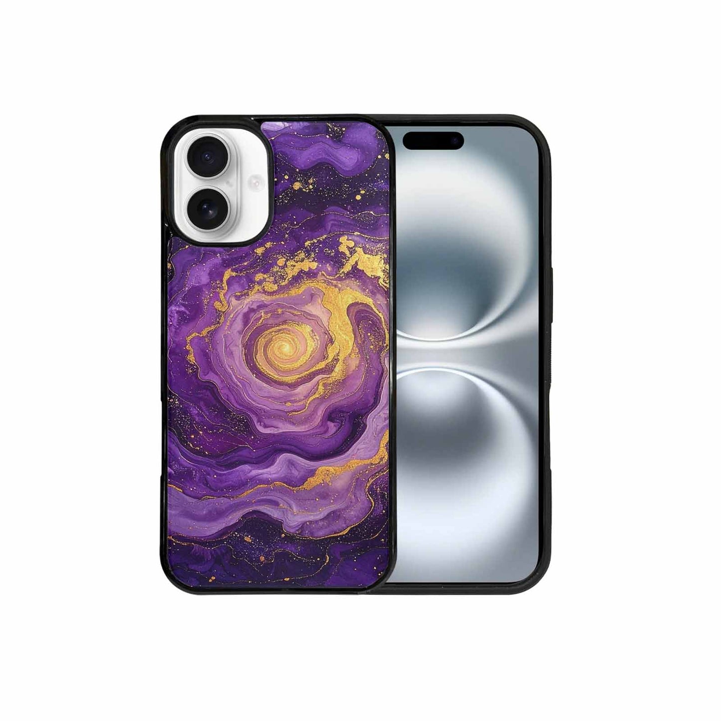 iPhone 16 Plus Case — Swirling Brushstroke Starry Night Texture Blended, Custom Phone Case