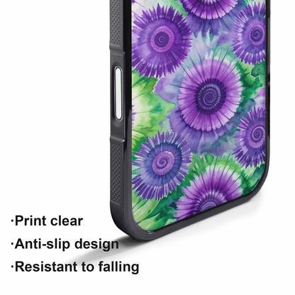 iPhone 17 Pro Case — Tie Dye Purple Green Blended Tie, Original Design Phone Case