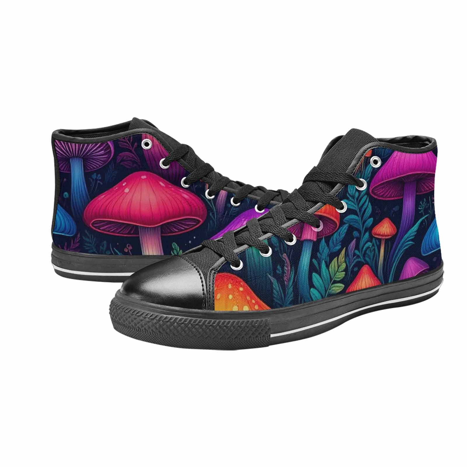 MEN'S Psychedelic Mushroom High Top Canvas Surreal Sneakers
