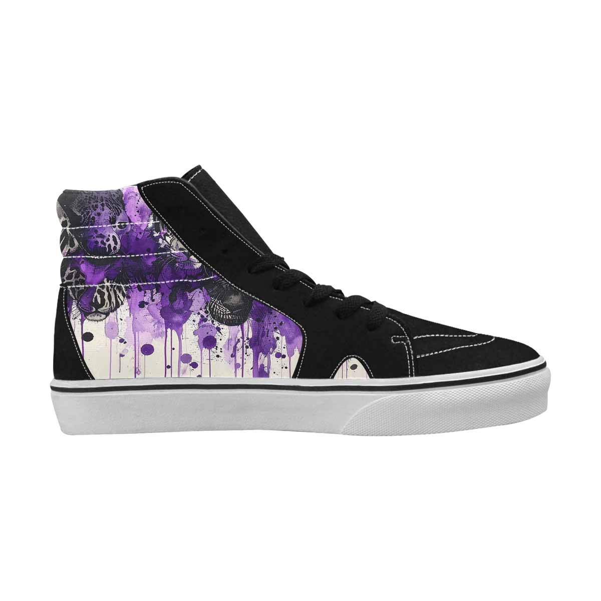 MEN'S Animal Print High Top Canvas Surreal Custom Shoes
