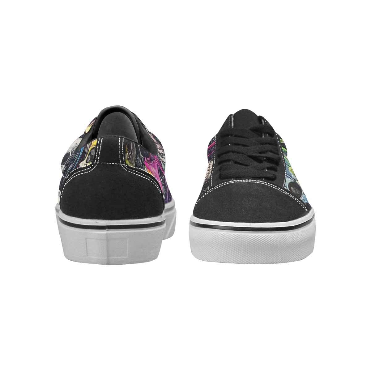 WOMEN'S Rainbow From Skull S Lace-Up Canvas Wallpaper Art Custom Sneakers