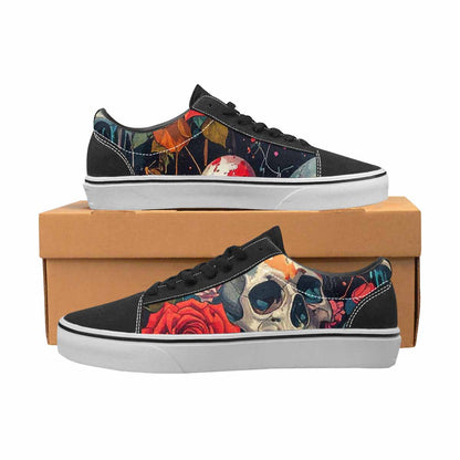 WOMEN'S Skulls Roses Melting Skulls Lace-Up Canvas Dreamcore Shoes