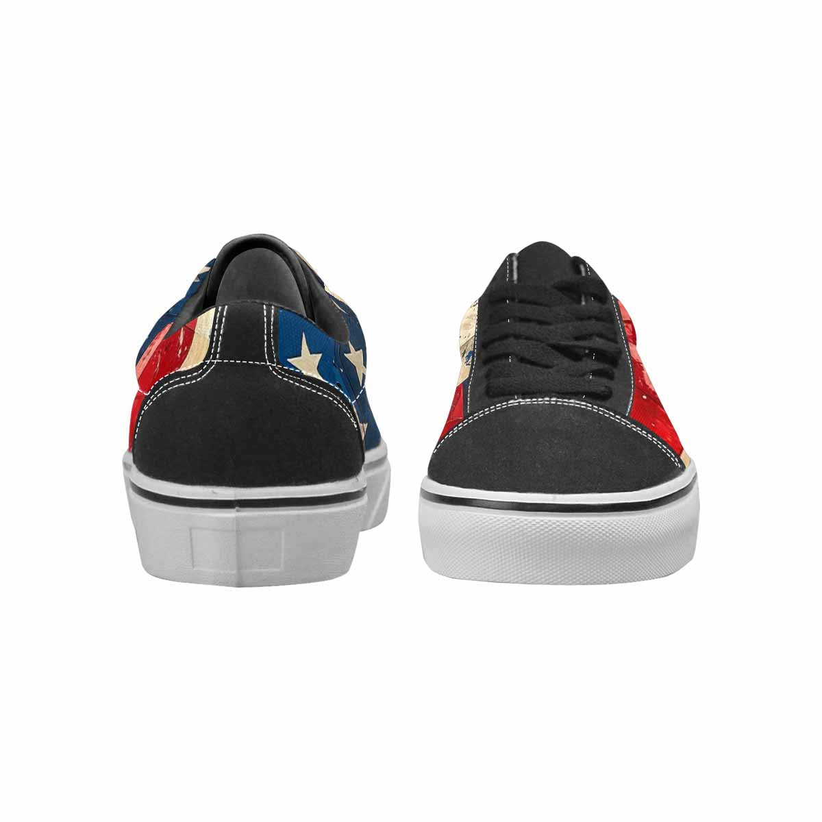 WOMEN'S American Flag Stars Canvas Lace-Up Neon Fantasy Sneakers