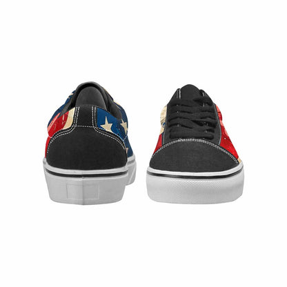 WOMEN'S American Flag Stars Canvas Lace-Up Neon Fantasy Sneakers