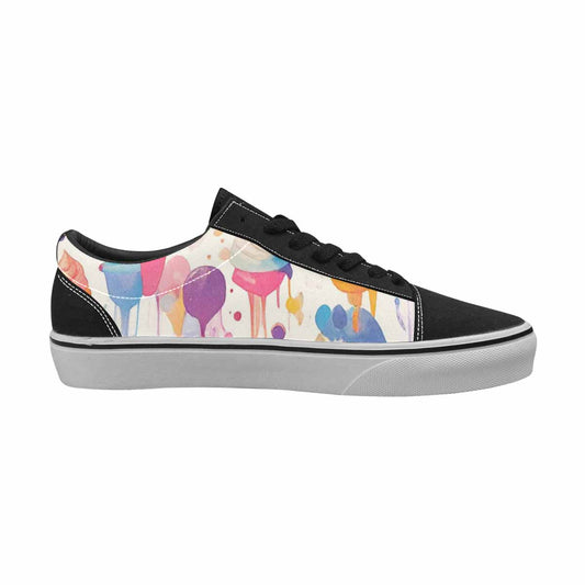 MEN'S Ice Cream Motif Ice Lace-Up Canvas Surreal Custom Shoes