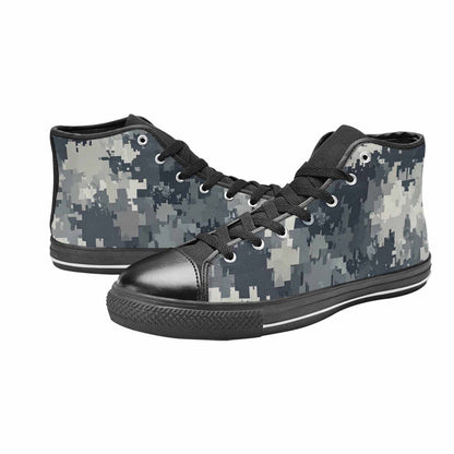 WOMEN'S Military Camouflage Blotch High Top Canvas Wallpaper Art Custom Sneakers