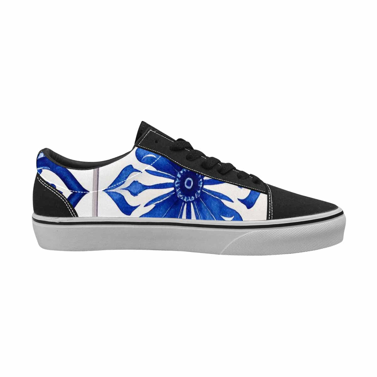 WOMEN'S Talavera Tile Floral Canvas Lace-Up Dark Academia Shoes