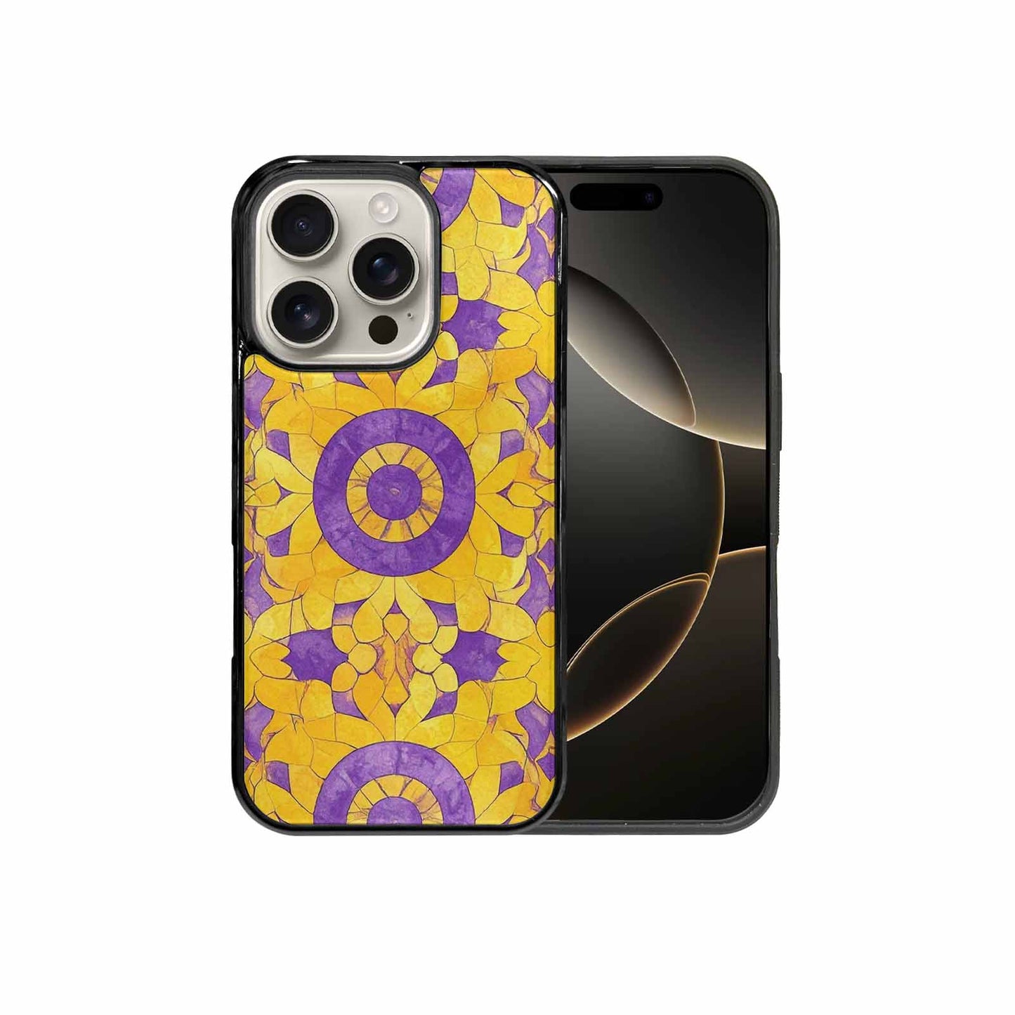 iPhone 16 Pro Case — Intersex Flag Color Theme Small Rainbow, Customized Protective Case