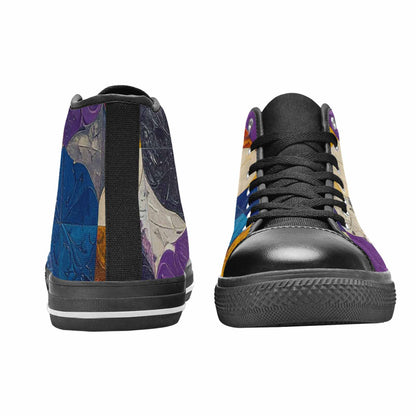 MEN'S Nonbinary Flag Color High Top Canvas Vivid Sneakers