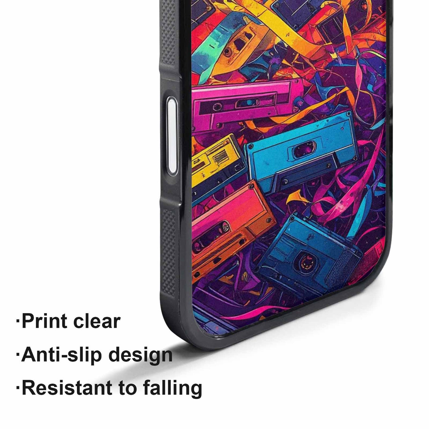 iPhone 17 Pro Max Case — Retro Cassette Tape Pattern Retro Vintage, Custom Designed Case Cover