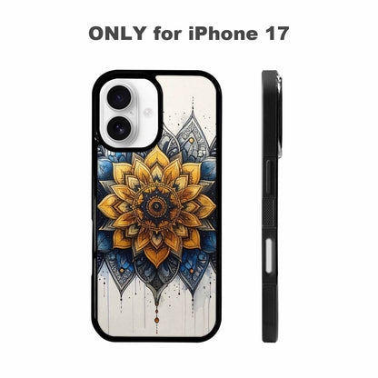 iPhone 17 Case — Black &amp; Blue Ink Original Art, Custom Art Phone Cover