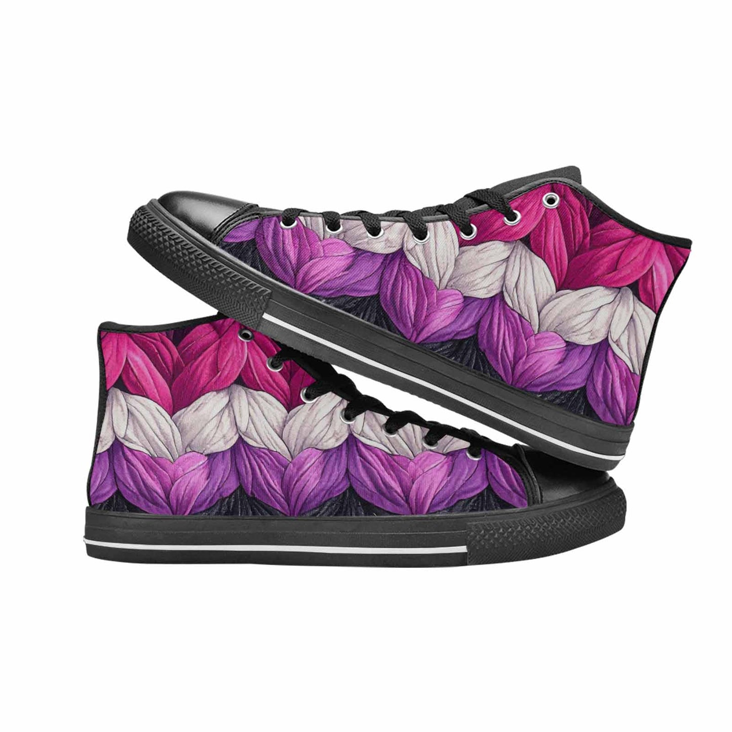 MEN'S Genderfluid Flag Color High Top Canvas Cottagecore Custom Shoes