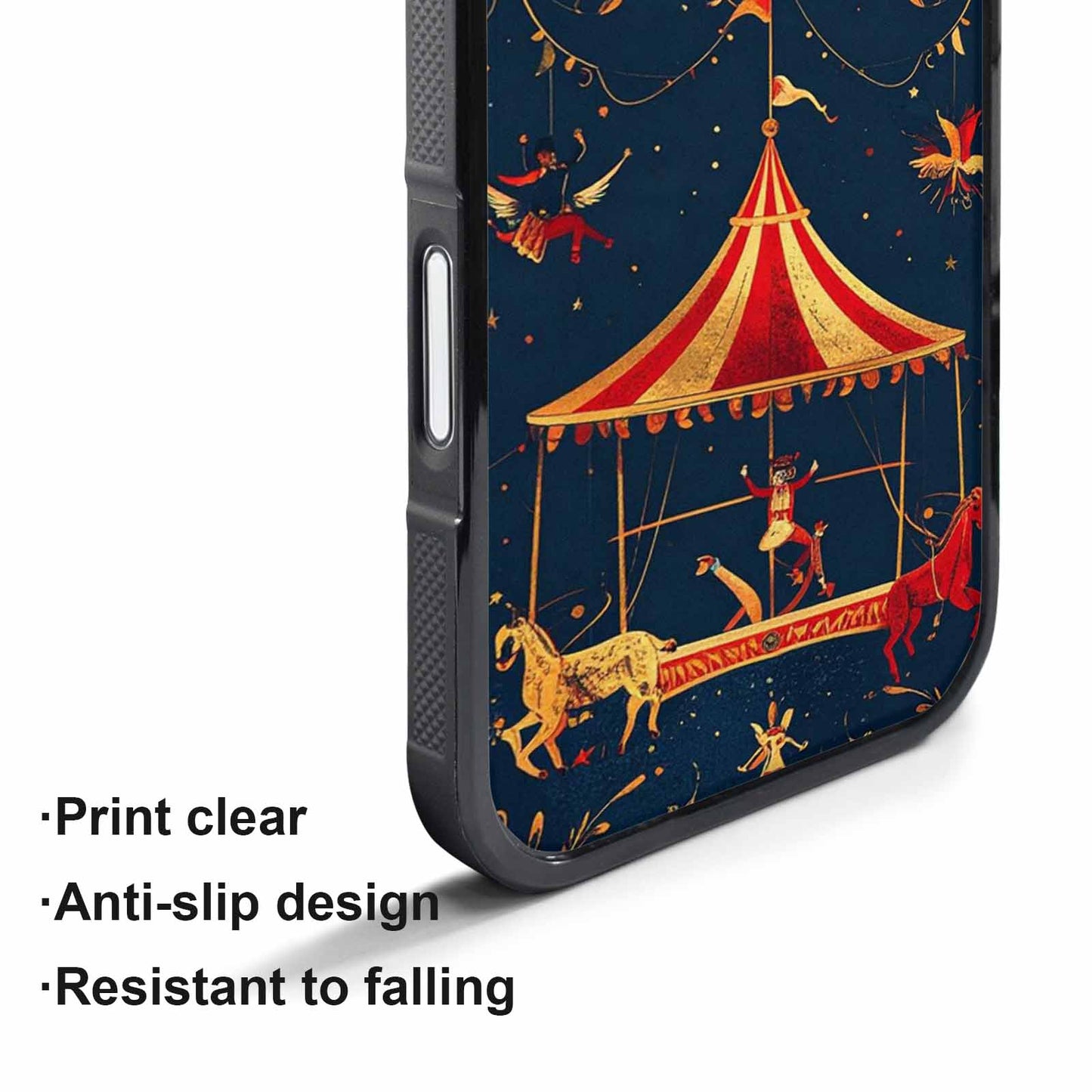 iPhone 17 Pro Case — Vintage Circus Art Pattern Retro Vintage, Custom Designed Case Cover