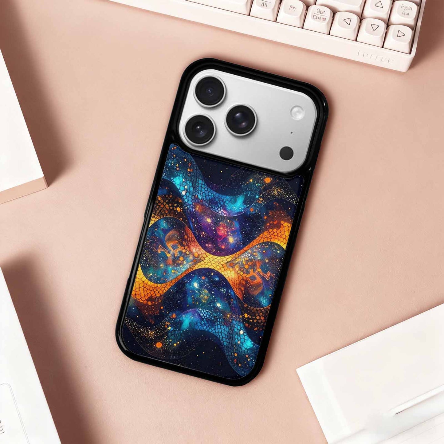 iPhone 17 Pro Case — Snake Print Galaxy Seamless Pattern Animal, Custom Print Case Cover