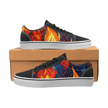 MEN'S Fire Flame Canvas Lace-Up Wallpaper Art Sneakers