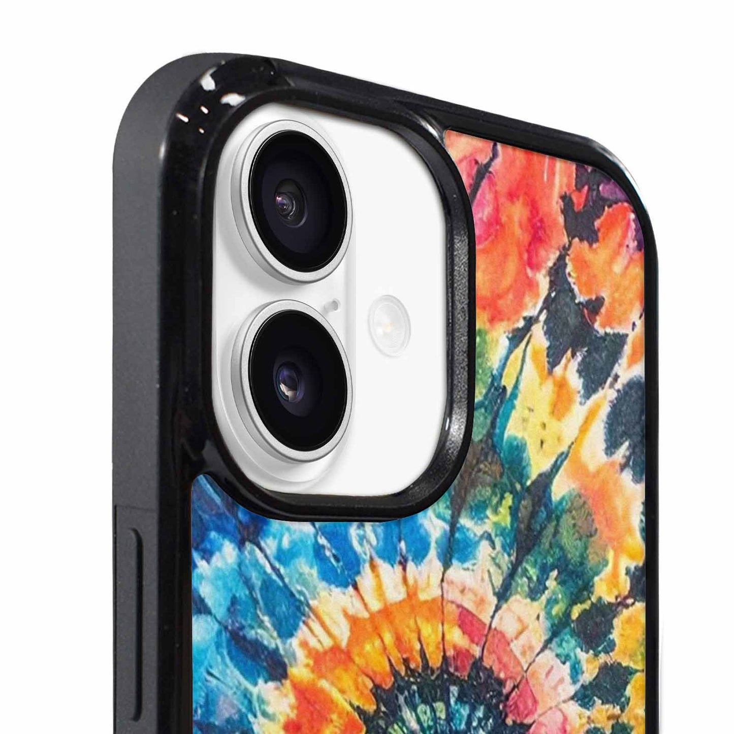 iPhone 17 Case — Black &amp; Blue Ink Tie Dye, Custom Printed Phone Case