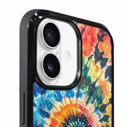 iPhone 17 Case — Black &amp; Blue Ink Tie Dye, Custom Printed Phone Case