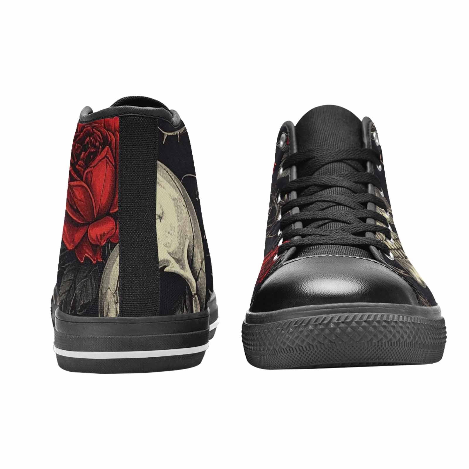 WOMEN'S Gothic Skulls Roses High Top Canvas Y2K Shoes