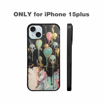 iPhone 15 Plus Case — Aliens Marblemelting Aliens Pa 7eb Personalized, Unique Phone Case Design