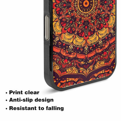 iPhone 15 Pro Max Case — Mandala Lions Art Seamless Pattern Vibrant, Custom Print Case Cover