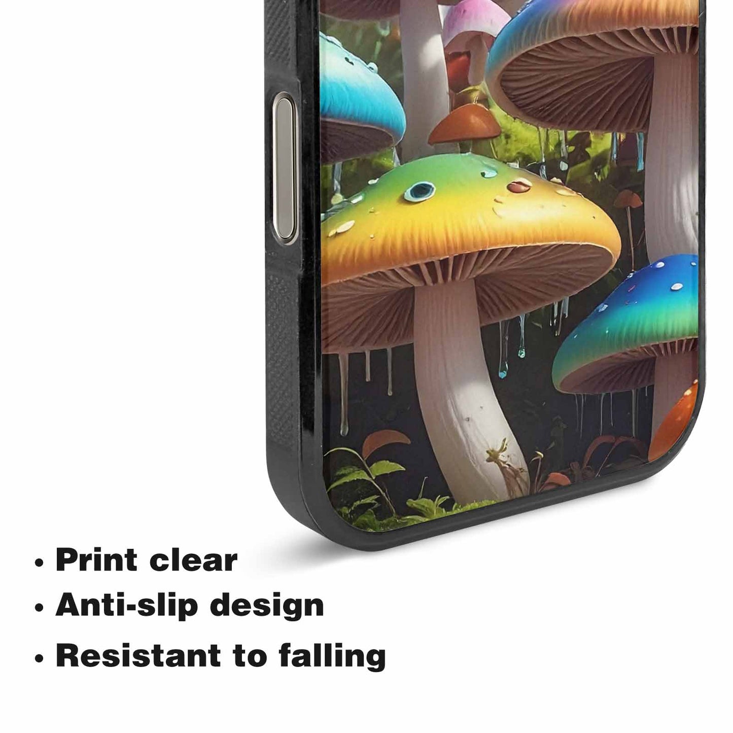 iPhone 16 Pro Case — Overlapping Endlessly No Empty Space Mushrooms, Unique Phone Case Design